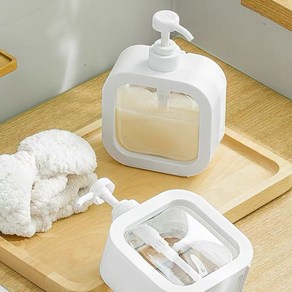 투명한 공병 펌프 디스펜서 소형 미니 액체 용기 샴푸 린스 300 500ml, 300ml, 1개