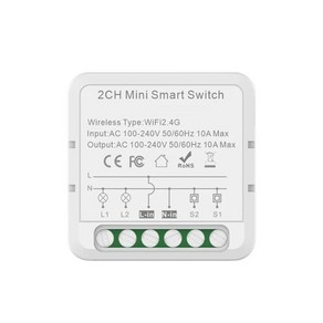 투야 와이파이 스마트 스위치 모듈 스마트 라이프 1 2 3/4 갱 양방향 제어 스위치 지지대 알렉사 구글 홈 앨리스 음성 제어 타이밍, [02] 2-Gang, 1개