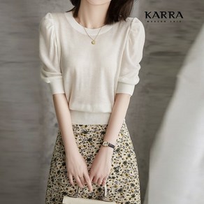 카라 KARRA 숄더셔링와플하프니트 A3F0970