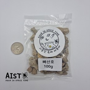 뼈산호 100g (종이컵 1컵 분량) / 알칼리성 산호사 토종우렁이 토종다슬기 애플스네일 칼슘보충 패각보호 어항 바닥재, 1개