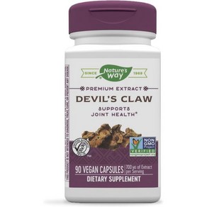 Natue's Way Pemium Devil’s Claw Pemium Extact Joint Suppot* 700mg Pe Seving 90 Vegan Capsu, 1개, 60정