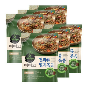 비비고 견과류멸치볶음 60g x6개 (냉장), 60mg, 6개