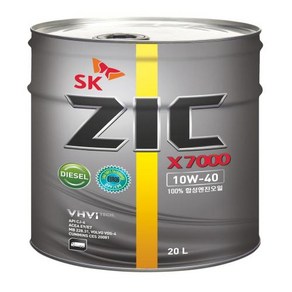 SK루브리컨츠 엔진오일(디젤) X7000 CK-4 10W-40 20L 반품불가, ZIC X7000 10W40_20L, 1개