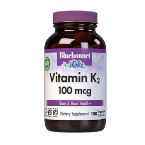 BlueBonnet Vitamin K2 Vegetaian Capsules 100 Count, 1개, 100정