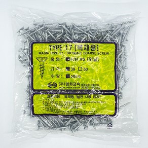 명화금속 방부목 피스 델타 6x38mm 500개입, 1개