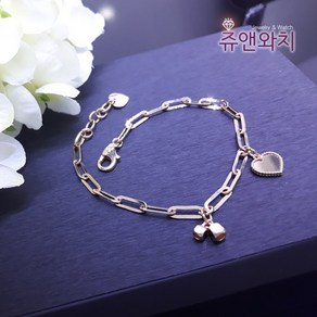 쥬앤와치 14k 18k 여성팔찌 하트클립체인팔찌