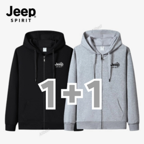 JEEP SPIRIT 지프 여성 남자 후드 집업 세트 무지 오버핏 가을 봄 2장 세트