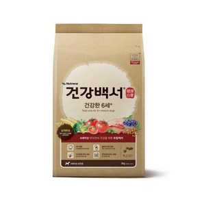 뉴트리나 건강백서 생선 6세 플러스 애견사료, 시니어, 2kg, 1개