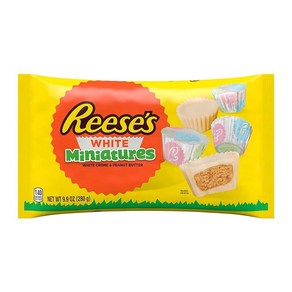 REESE'S 미니어처 화이트 크림 땅콩 버터 컵 캔디 부활절 280.7g(10온스) 백