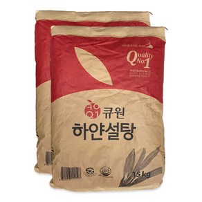 큐원 하얀 설탕, 15kg, 2개