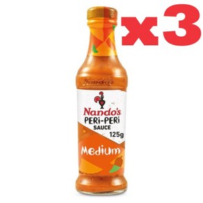 125G 3개 난도스 미디움 페리페리 소스 Nando's Medium Pei-Pei Sauce