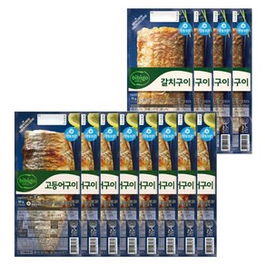CJ 비비고 생선구이 (냉동) 혼합 12개 (고등어8+갈치4), 1세트, 760g