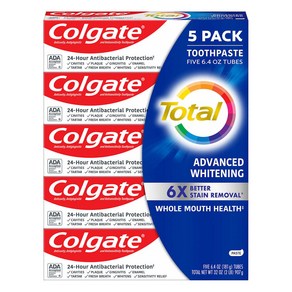 [당일배송]미국 콜게이트 Colgate 토탈 어드벤스드 화이트닝 치약 181g 5개, 907g, 1개