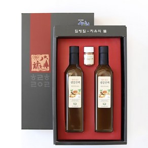 생강진액 선물세트 고급세트 (500ml 2개 시나몬가루10g) _힐링힐, 500ml