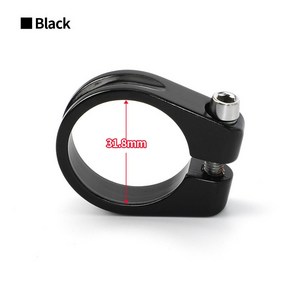 알루미늄 합금 자전거 안장봉 클램프 28.6mm 31.8mm 34.9mm MTB 안장 클립 부품, [02] 31.8mm black clamp, 1개
