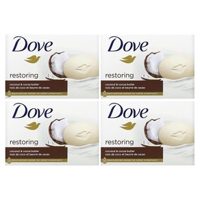 도브 리스토링 솝 비누 코코넛 & 코코아 버터 4개 각 106g Restoing Soap Ba Coconut Cocoa Butte