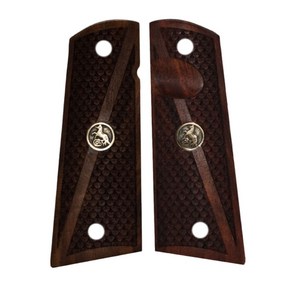 Salvatoe Walnut Wood Pistol Gip Handles Accessoies fo Colt 1911 with Metal Logo Special Seie, NCLT4, 1000개