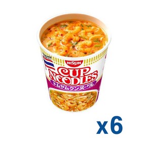 닛신 똠양꿍 컵누들 일본컵라면 75g x 6개