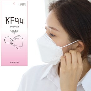 KF94 3D 황사 방역 마스크 100개입 개별포장 미국 FDA 승인 국산 식약처 인증, 1매입, 100개, 화이트