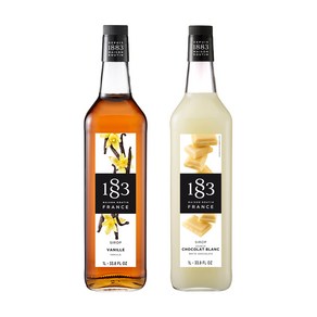 1883 바닐라 시럽 1000ml+1883 화이트초코 시럽 1000ml, 1L, 2개