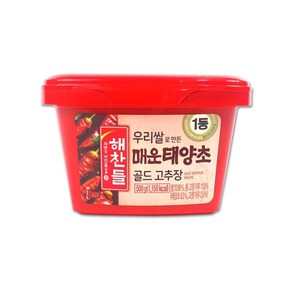 해찬들 우리쌀로만든 매운 태양초고추장, 500g, 1개