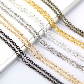 (200cm팩)메탈 체인 재료, 0.6mm, (E53-7) 골드, 1개
