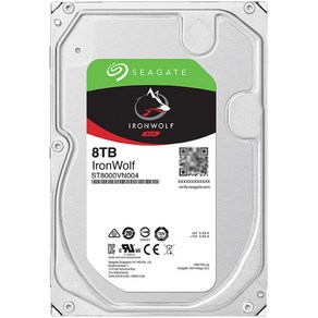 Seagate 내장 하드 드라이브 8TB ST8000VN004 3.5 인치 6Gbps 7200RPM 256MB 캐시, 한개옵션0