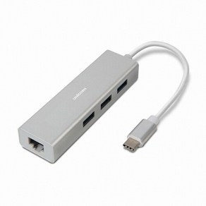 유니콘 C타입 유선랜 어댑터 노트북용 + USB 3.0, TH-300GH, 1개