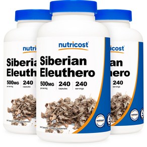 뉴트리코스트 Sibeian Eleutheo 시베리아 인삼 500mg 240캡슐, 3개, 240정