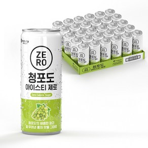 청포도 아이스티 제로 캔(임박특가 : 유통기한 25년06월29일), 30개, 240ml