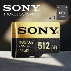 마이크로sd1tb 소니 Sony 마이크로 SD TF 카드 미니 1TB 메모리 클래스 128GB 256GB 고속 플래시 메카드 C10 샤오미, 512GB, 1개