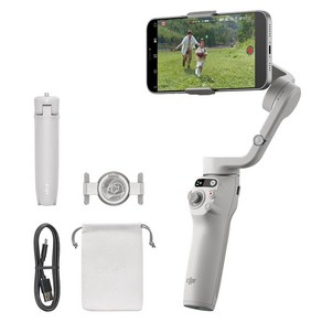 DJI Osmo Mobile 6 3축 휴대폰 짐벌 물체 추적 내장 연장 봉 휴대용 및 접이식 아이폰 안드로이드 유튜브 틱톡 비디오용 짐벌 스태빌라이저 플래티넘 그레이, 01독립형, 1개