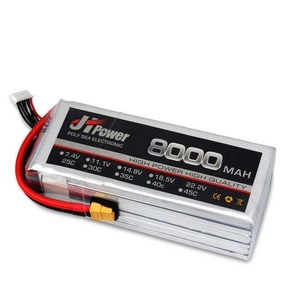 JH Power RC LiPo 배터리 자동차 헬리콥터 보트 드론용 3S 4S 5S 6S 7S 8S 11.1V 22.2V 8000mAh 25C