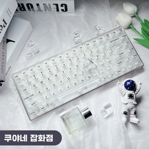 EWEADN 투명 디자인 무선 게이밍 블루투스 기계식 키보드 RGB 흰축 체리 적축 갈축