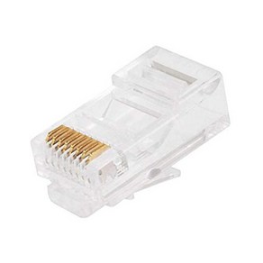 RJ45 커넥터 CAT5E 랜선 랜케이블 8P8C 100개 관통형, 1개