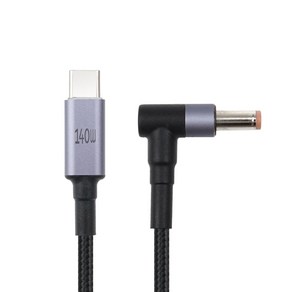 JA309 Coms USB C타입 PD to DC (외경 5.5 내경 2.5) 노트북 전원 충전 케이블 1.8M / 20V 7A 140W 꺾임형