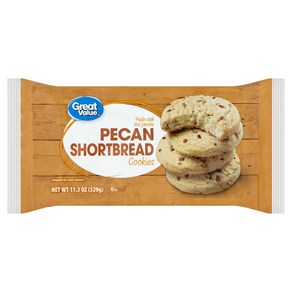 Geat Value Pecan Shotbead Cookies 그레이트 밸류 피칸 쇼트브레드 쿠키 320g x 4, Single, 4개