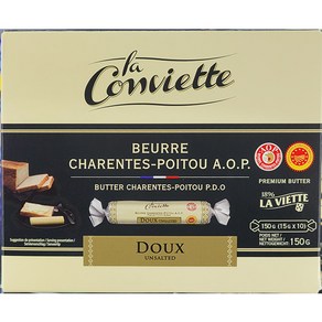 La Conviette 라꽁비에뜨 무염 버터 150g (15g X 10개) 프랑스, 1개