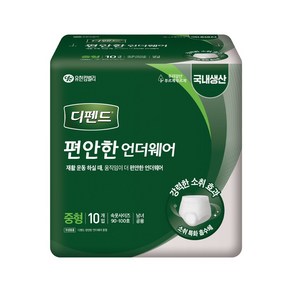 디펜드 편안한 언더웨어 중형 80매, 8개