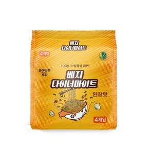 베지다이너마이트 된장맛 비건라면 (138g/4개입 ), 4개