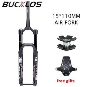 폭스샥 자전거 서스펜션 쇼바 호환 BUCKLOS 27.5 에어 포크 MTB 다운힐 전기 AM 180mm 여행 부스트 리바운드 110x15mm 듀얼 크라운 29 인치, 4) 싱글-29inch, 1개