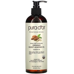 퓨라도르 스위트 아몬드 오일 PURA DOR Sweet Almond Oil 473ml, 1개