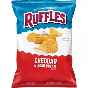 [미국직배송]러플스 체다 & 사워크림 포테이토 칩 240.9g Ruffles Chedda And Sou Ceam Chips, 1개