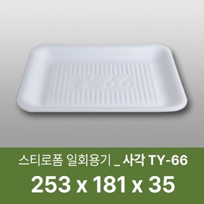 태양산업사 일회용 포장용기 배달포장용기 식품포장 음식포장 일회용기 스티로폼 TY-66 100개 1박스