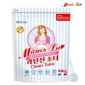 맘스럽 클린톡스 10kg 과탄산소다 초강력 부스터 특대용량 표백제 세탁세제 산소계표백제 얼룩제거 탈취인증 1등급 제품입니다 세스퀴소다 첨가, 1개