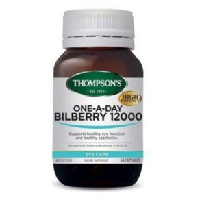 Thompson's One-A-Day Bilbey 12000mg 60 Capsules, 1개, 60캡슐, 60정