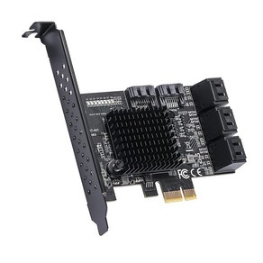 PCI-E to SATA3.0 컨트롤러 확장 보드 8포트 SATA3.0 확장 카드, 1개