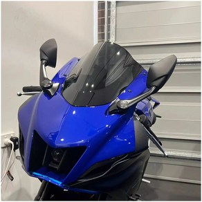 오토바이 더블 버블 윈드 스크린 야마하 YZF600 R6 R7 2017 2018 2019 2020 2021 2022 yzf6 7, 2)White, 1개