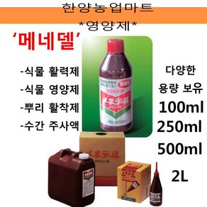 영양제-메네델/500ml/식물영양제/식물활력제/뿌리활착제/수간주사액/텃밭농사/주말농장, 1개, 500ml