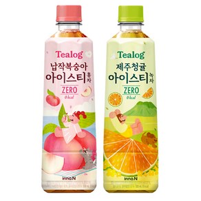 골든싸이]HK_티로그아이스티500ml 2종 12개 청귤6개 복숭아6개, 500ml